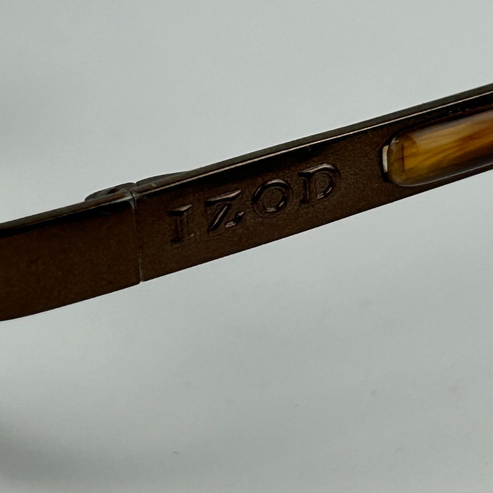 Izod 387 Unisex Adults Eyeglasses Frame Brown Rectangle Full‎ Rim 49-18-135 mm - Picture 3 of 10